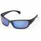 Suncloud Hook Sunglasses, Black Frame, Blue Mirror Polarized Polycarbonate Lens S-HKPPUMBK
