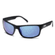 SunCloud Legend Sunglasses with Matte Black Frames, Blue Mirror Lenses