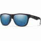 Suncloud Polarized Optics Lowdown Slim Sunglasses-Matte Black-ChromaPop Polar Blue Mirror