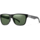 Suncloud Polarized Optics Lowdown Sunglasses-Matte Black-ChromaPop Polar Gray Green