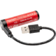 SureFire Micro USB Lithium Ion Protected 18650 Battery, 2.6Ah, Black SF18650B