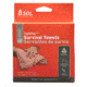 Survive Outdoors Longer SOL Tight Pack Survival Towel, 4 Pack, Red/White, 22in x 13in/558 x 330mm, 0140-1026