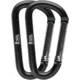 Survive Outdoors Longer Utility Carabiner, 8 cm, 2 Pack, Black, 0140-0034