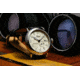 Szanto Automatic Officer Watches, Ivory Dial, Black Strap, Steel, One Size, SZ 6305E