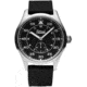 Szanto Heritage Aviator Watches, Black Dial, Black Strap, Steel, One Size, SZ 2751