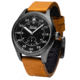 Szanto Heritage Aviator Watches, Black Dial, Tan Strap, Gun Gray, One Size, SZ 2757