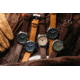 Szanto Heritage Aviator Watches, Green Dial, Brown Strap, Steel, One Size, SZ 2755