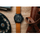 Szanto Pilot Watches, Black Dial, Tan Strap, Black, One Size, SZ 4551
