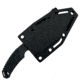 Takumitak Big Head Fixed Blade Knife, 3.25in, 3Cr13 Blade, Modified Tanto Blade, FRN, Black, TKF3S02