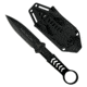 Takumitak Missing Screw Fixed Blade Knife, 4 in Blade, 3cr13, Black, TKF302
