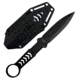 Takumitak Missing Screw Fixed Blade Knife, 4 in Blade, 3cr13, Black, TKF302