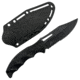 Takumitak Obsidian Fixed Blade Knife, 4.25 in Blade , 3cr13, Black, TKF317