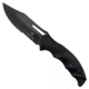 Takumitak Obsidian Fixed Blade Knife, 4.25 in Blade , 3cr13, Black, TKF317