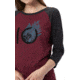 Tentree Fern Ten 3/4 Sleeve T-shirt, Womens, Burgundy, Extra Small, FA18-WLFRT-RED-XS