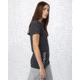 Tentree Leafy Mark Crewneck T-Shirt - Womens, Meteorite Black, Medium, TCW1344-0164-M