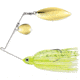 Terminator Pro Series Spinnerbait, Colorado/Willow Blades, Gold/Gold Blade Finish, Dirty Chartreuse Shad, 3/8oz, PSS38CW115GG