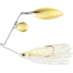 Terminator Pro Series Spinnerbait, Colorado/Willow Blades, Gold/Gold Blade Finish, Pale Gold Shiner, 1/2oz, PSS12CW109GG