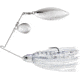 Terminator Pro Series Spinnerbait, Colorado/Willow Blades, Nickel/Nickel Blade Finish, Silver Shiner, 3/8oz, PSS38CW81NN