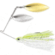 Terminator Pro Series Spinnerbait, Willow/Willow Blades, Nickel/Gold Blade Finish, Chartreuse and White Shad, 3/8oz, PSS38WW02NG
