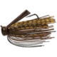 Terminator Weedless Football Jig, Pumpkin Brown Black, 1oz, FJW172