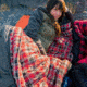 TETON Sports Celsius XXL 0 F Sleeping Bag, Right Zipper, Grey/Red, 2XL, 102R