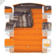 TETON Sports Mammoth 0 F Double Sleeping Bag, Double-Wide, Orange/Grey, 111O