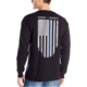 Thin Blue Line Flag Long Sleeve Shirt - Mens, Extra Large, Black, TBL-L-BLACK-XL