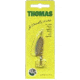 Thomas Fishing Lures E.P. Spinn In-Line Spinner, 1 5/8in, 1/5 oz, Nickel/Gold, R334NG