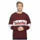 Timberland Men's Warner River Long Sleeve Retro Oversized Tee, Biking Red Heather, M, TB0A1MBW988-M