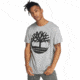 Timberland Short Sleeve Seasonal Logo Tee - Mens, Medium Grey Heather Tree, Large, TB0A1N8YK65-MDM GRHTR-L