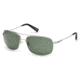 Timberland TB9010 Sunglasses - Shiny Light Nickeltin Frame Color, Green Polarized Lens Color