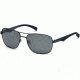 Timberland TB9136 Sunglasses - Matte Blue Frame Color, Smoke Polarized Lens Color
