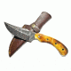 Titan Damascus Knife Burnt Bone Handle TD-173, 8.4in TD-173