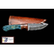 Titan Damascus Skinning Gut Hook, Hunting Knife by Titan TD-176, 4in, TDK-176