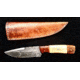 EDEMO Titan Damascus Steel Fixed Knife 8.6in, TD-087, EDEMO1