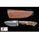 Titan Hand Forged Knife, Damascus Knife, Drop-Style Blade, Black Walnut Scales Hunting Knife by Titan TD-181, 4.3in, TDK-181