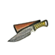 Titan International Knives Damascus Diamond Wood Steel Fixed Blade Knife, 8 inch, TDK-228