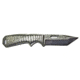 Titan International Knives Damascus Full Tanto Tier Fixed Blade Knife, 8 inch, TDK-247