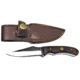 Titan International Knives Fixed Blade Knife, 4in, Carbon Steel, Wharncliffe, RoseWood TC-54