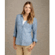 Toad&amp;Co Airbrush Long Sleeve Deco Shirt - Womens, Bright Indigo Chambray, Medium, T1252700-498-M