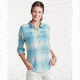 Toad&amp;Co Airbrush Women's Long Sleeve Deco Shirt, Aquifer, Large, T1252700-400-L