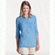 Toad&amp;Co Indigo Ridge Women's Long Sleeve Shirt, Light Indigo Solid, Extra Small T1252801-921-XS