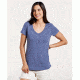 Toad&amp;Co Marley Womens Short Sleeve Tee, Blueberry Stripe, Medium T1012122-429-M