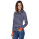 Toad&amp;Co Stripe Out Boat Twist Tee - Women's-Bright Navy Stripe-Small