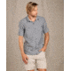 Toad&amp;Co Taj Hemp Short Sleeve Shirt Slim - Mens, Blue Chambray, Extra Large, T2002905-934-XL