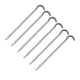 TOAKS Titanium Hook Peg, Pack of 6, Grey, PEG-04