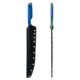 Toor Knives Avalon Fixed Blade Knife, 9 in, CPM-154 Steel, Recurve, G10, Tidal Blue, Dark Grey, Avalon - Tidal Blue