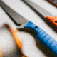 Toor Knives Avalon Fixed Blade Knife, 9 in, CPM-154 Steel, Recurve, G10, Tidal Blue, Dark Grey, Avalon - Tidal Blue