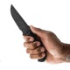 Toor Knives Brauler Fixed Blade Knife, 4in, CPM Cruwear Steel, G10 Handle, Bomber Black, Black Tru Hide, Brauler - Bomber Black
