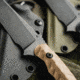 Toor Knives Brauler Fixed Blade Knife, 4in, CPM Cruwear Steel, G10 Handle, Omaha Tan, Black Tru Hide, Brauler - Omaha Tan